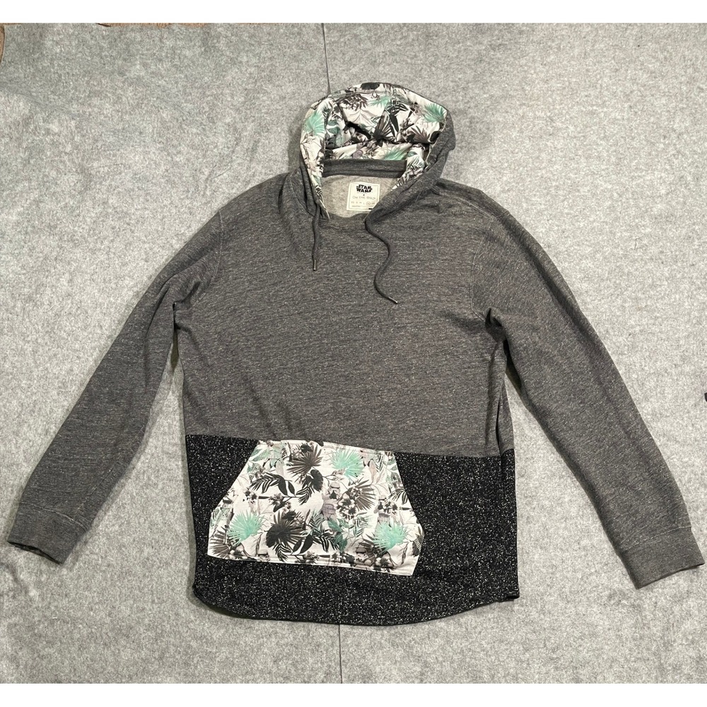 Star Wars x On The Byas Grey Tropical Stormtrooper Floral Hoodie XL Womens